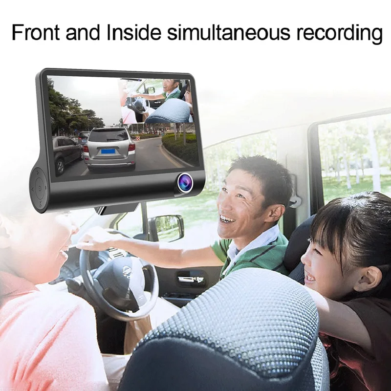 4 inch HD 1080P Three Lens Car Dash Camera Night Vision Cam Video Driving Recorder
4 inch HD 1080P Three Lens Car Dash Camera Night Vision Cam Video Driving Recorder