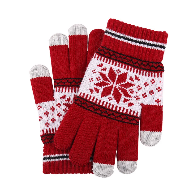 Cute Christmas Warm Winter Gloves Snowflake Printed Knitted Touch Gloves Men Women Gloves Touch Screen Glove Party Supplies
Cute Christmas Warm Winter Gloves Snowflake Printed Knitted Touch Gloves Men Women Gloves Touch Screen Glove Party Supplies