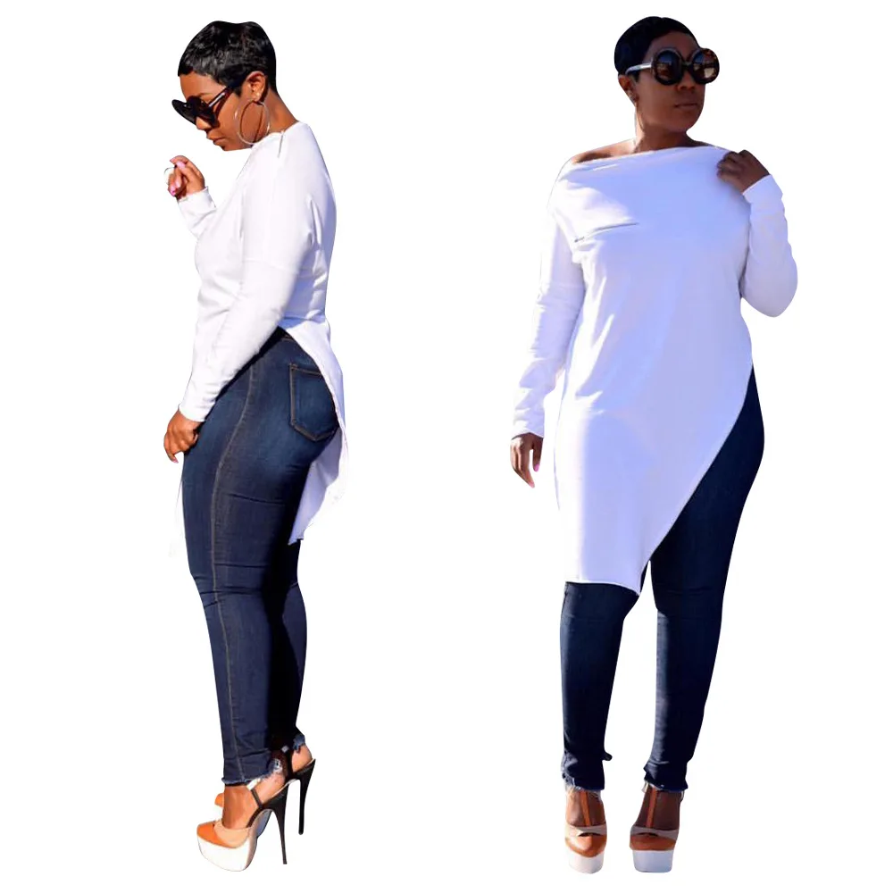 2021 European and American sexy women's clothing solid color zipper slit T-shirt solid color long T-shirt
2021 European and American sexy women's clothing solid color zipper slit T-shirt solid color long T-shirt
