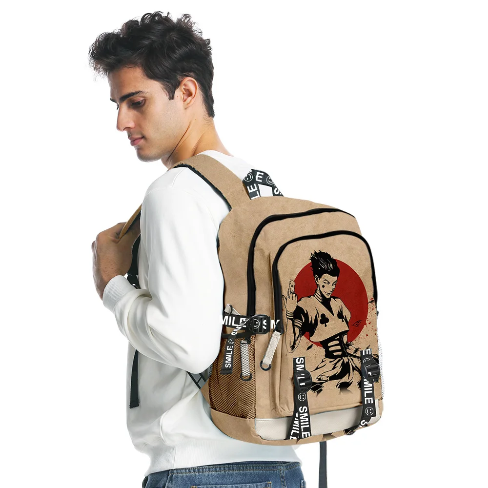 Японский рюкзак Hunter X для мужчин и женщин водонепроницаемая школьная сумка из