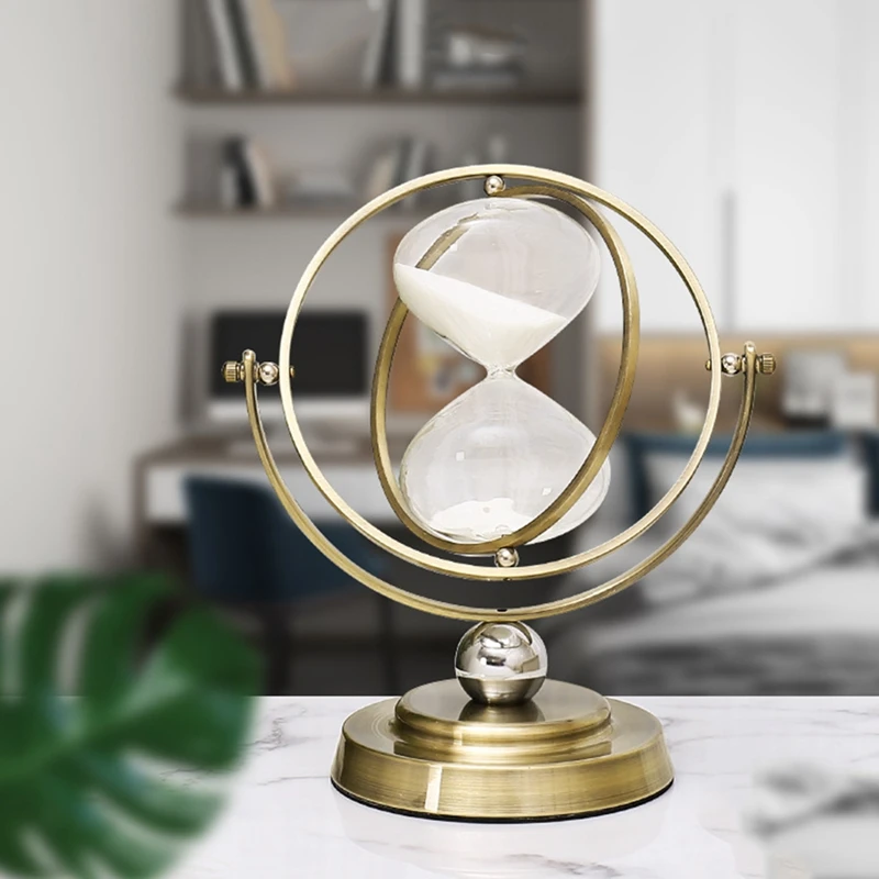 Hour Glass 30 Minutes Rotating Sand Hourglass,Metal Hour Glass Sand Timer for Vintage Home Decor Sand Glass
Hour Glass 30 Minutes Rotating Sand Hourglass,Metal Hour Glass Sand Timer for Vintage Home Decor Sand Glass