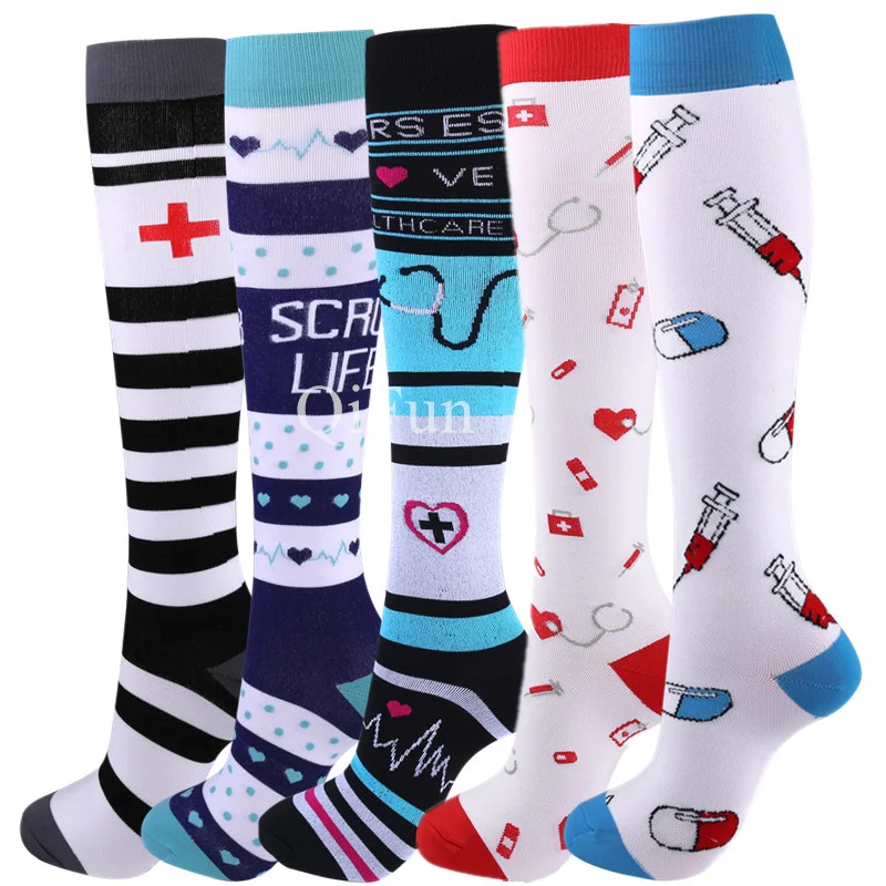 

Running Men Women Compression Socks 20-30mmhg High Sport Socks Circulation Medical Varicose Veins Edema Diabetes Pregnancy Socks