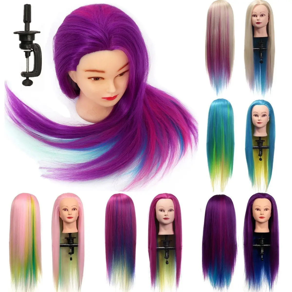 9 Colors 27inch Professional Training Heads With Long Thick Hairs Practice Hairdressing Mannequin Dolls Hair Styling Maniqui
9 Colors 27inch Professional Training Heads With Long Thick Hairs Practice Hairdressing Mannequin Dolls Hair Styling Maniqui