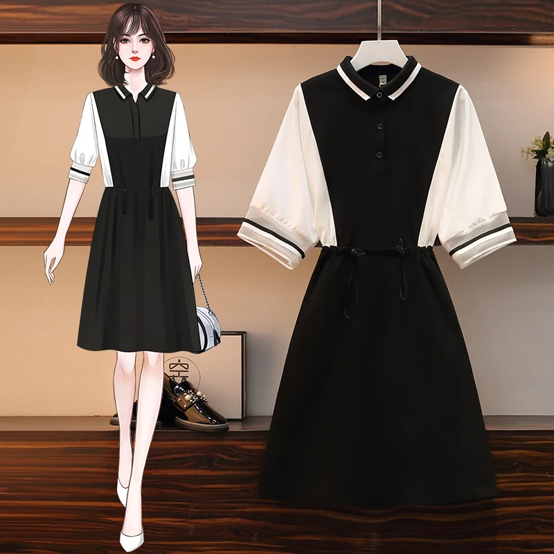 EHQAXIN Women's Casual Sports Dresses Fashion Summer 2021 POLO Collar Short Sleeve Drawstring Stitching Dress For Female M-4XL
EHQAXIN Women's Casual Sports Dresses Fashion Summer 2021 POLO Collar Short Sleeve Drawstring Stitching Dress For Female M-4XL