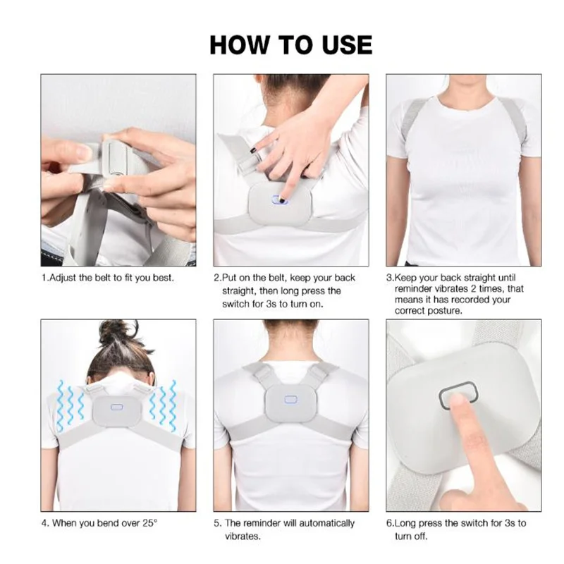 Adjustable Smart Intelligent Posture Corrector Vibration Back Clavicle Support
Adjustable Smart Intelligent Posture Corrector Vibration Back Clavicle Support