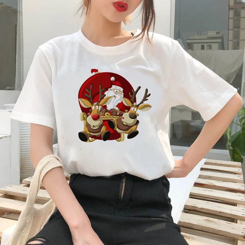 Suitable all seasons New cute reindeer tshirt women Christmas white tshirt Harajuku Short Sleeve Women Tee Tops Camisas T-shirt
Suitable all seasons New cute reindeer tshirt women Christmas white tshirt Harajuku Short Sleeve Women Tee Tops Camisas T-shirt