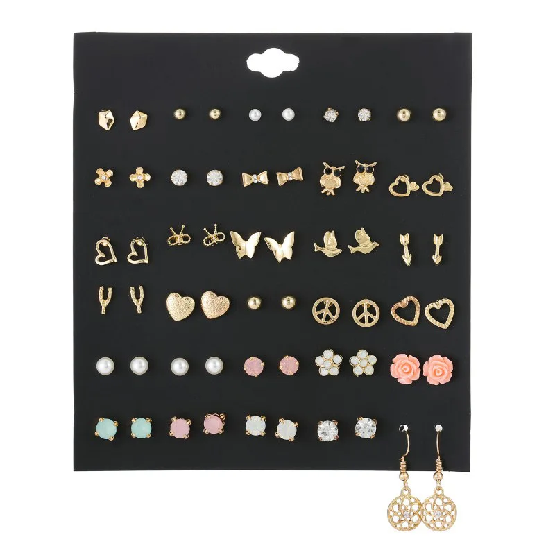 Sweet and Lovely Floral Heart-Shaped Combination Bow Ear Stud Suit, Female Multi-Color Zircon Ear Stud
Sweet and Lovely Floral Heart-Shaped Combination Bow Ear Stud Suit, Female Multi-Color Zircon Ear Stud
