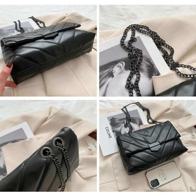 New Casual Chain Crossbody Bags For Women Fashion Simple Shoulder Bag Ladies Designer Handbags PU Leather Messenger Bags
New Casual Chain Crossbody Bags For Women Fashion Simple Shoulder Bag Ladies Designer Handbags PU Leather Messenger Bags
