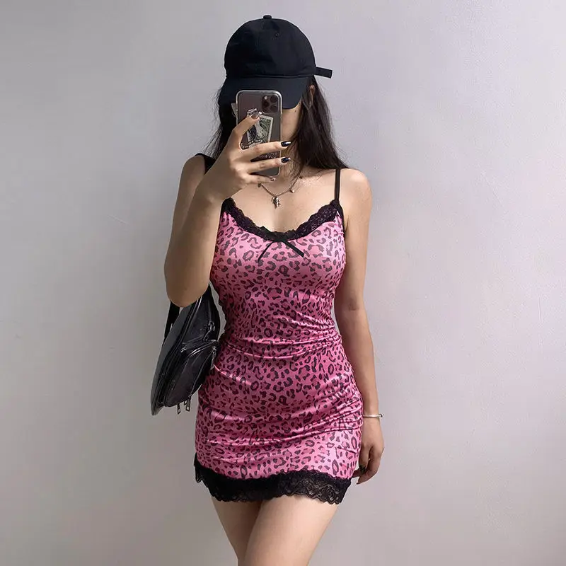 Sweetown Black Lace Embellished Leopard Print Women Dress Y2K Aesthetic Striped Sexy Mini Dress with Skirt Lace Hem A-line Dress
Sweetown Black Lace Embellished Leopard Print Women Dress Y2K Aesthetic Striped Sexy Mini Dress with Skirt Lace Hem A-line Dress