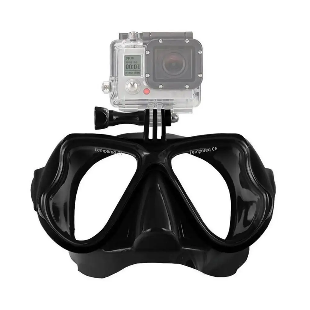 

Профессиональная Подводная маска для камеры, маска для дайвинга, плавательные очки, снаряжение для подводного плавания, держатель для камеры для Go Pro