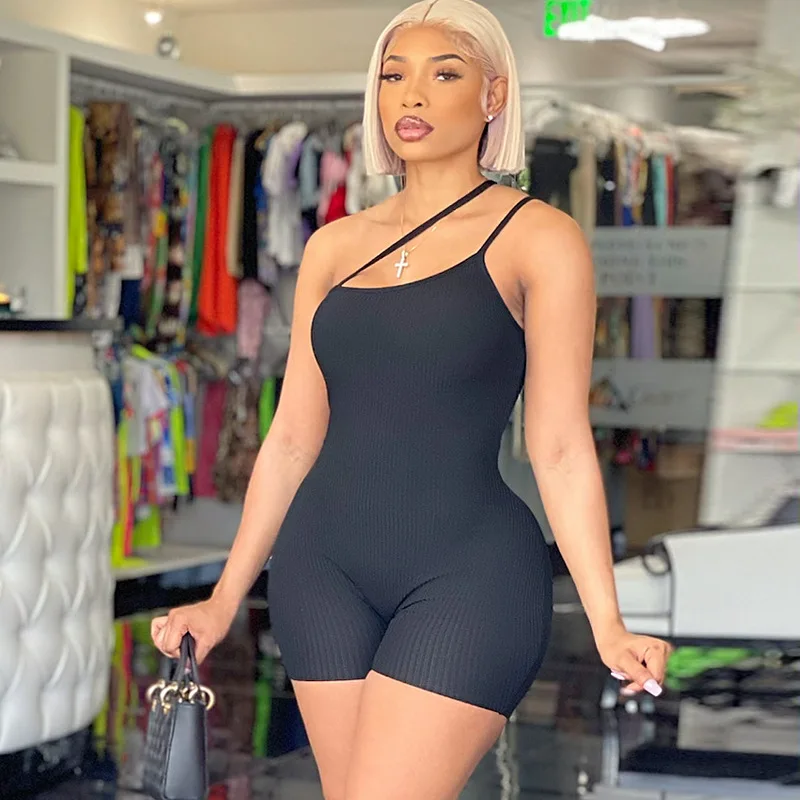 Woman Clothes Summer Playsuit Fashion Black Sexy Romper Slim Slanted Shoulder Halter Female Jumpsuit Overalls For Women Shorts
Woman Clothes Summer Playsuit Fashion Black Sexy Romper Slim Slanted Shoulder Halter Female Jumpsuit Overalls For Women Shorts