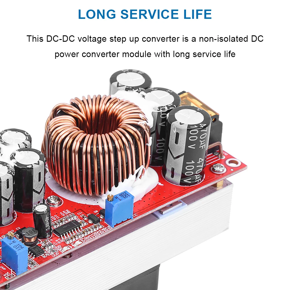 Boost Converter Voltage Step Up Regulator DC-DC 10-60V 12-97V 1500W 30A Power Supply Stabilizer Module Step Up Converter Booster
Boost Converter Voltage Step Up Regulator DC-DC 10-60V 12-97V 1500W 30A Power Supply Stabilizer Module Step Up Converter Booster