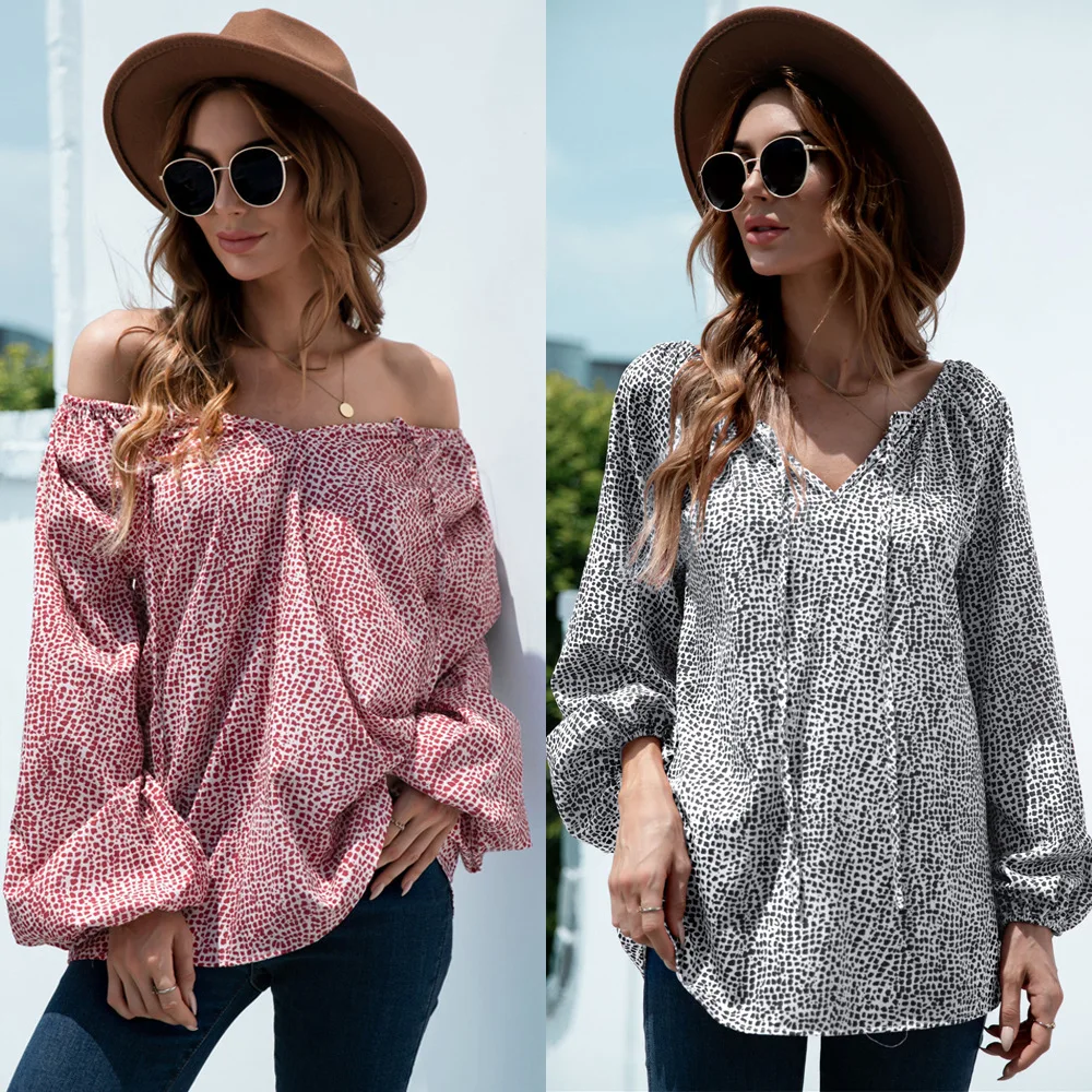 Women's Blouses Autumn Dot Print Shirt V-Neck Lantern Sleeve Blouse Women's Clothing 2021 Casual Spring Loose Blusas Femme Tops
Women's Blouses Autumn Dot Print Shirt V-Neck Lantern Sleeve Blouse Women's Clothing 2021 Casual Spring Loose Blusas Femme Tops
