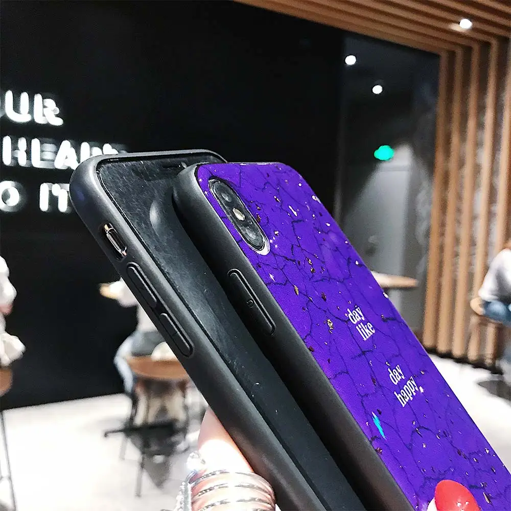 Роскошный чехол KISSCASE с буквенным принтом для iPhone XR XS MAX X 8 7 Plus золотой фольгой