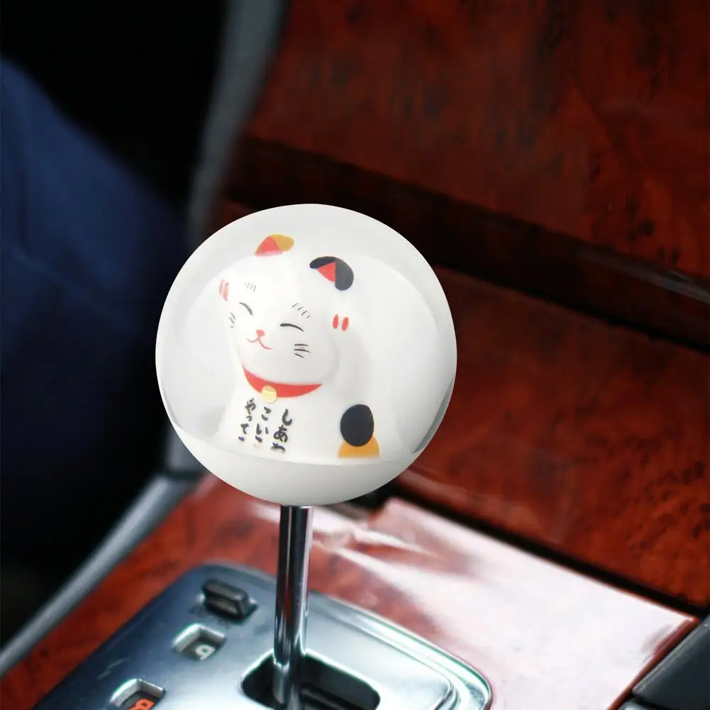Car Lucky Cat Round Gear Ball Shift Knob Shape Real Acrylic For M8 M10 Gear Head Adapter Vehicle Auto Accessories Universal
Car Lucky Cat Round Gear Ball Shift Knob Shape Real Acrylic For M8 M10 Gear Head Adapter Vehicle Auto Accessories Universal