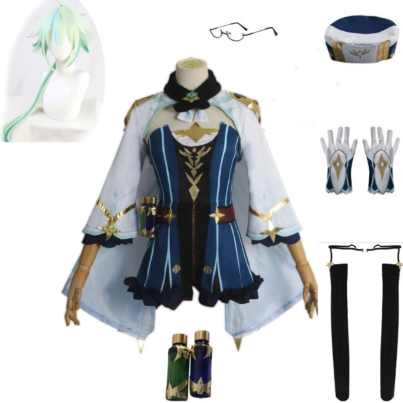 Game Genshin Impact Harmless sweetness SUCROSE Cosplay Costume Women Cute Dress Top Pants Halloween Carnival Uniform
Game Genshin Impact Harmless sweetness SUCROSE Cosplay Costume Women Cute Dress Top Pants Halloween Carnival Uniform