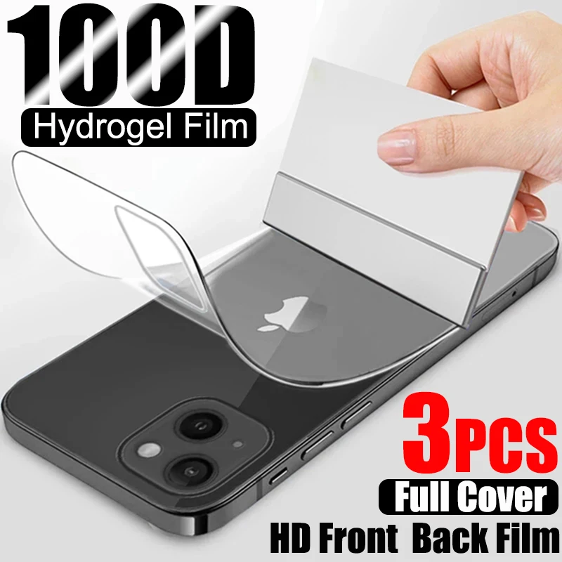 3pcs Full Cover hydrogel film For iPhone 11 12 13 pro max mini screen protector 13 7 8 plus 6 6s xr x xs max se 2020 Not Glass
3pcs Full Cover hydrogel film For iPhone 11 12 13 pro max mini screen protector 13 7 8 plus 6 6s xr x xs max se 2020 Not Glass