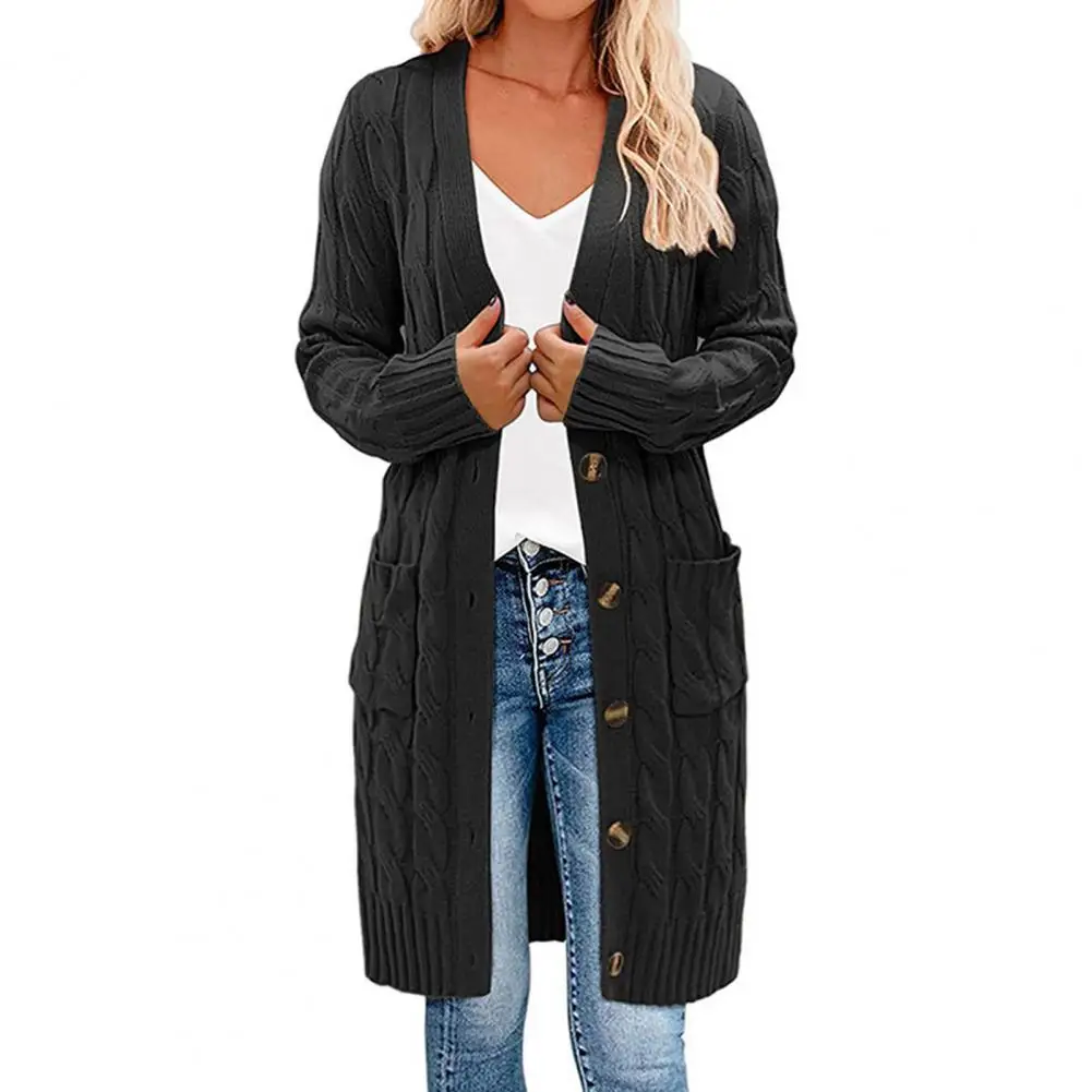 Solid Color Long Sleeve Cardigan for women 2021 Button Down Pockets Open Front Twist Sweater Coat Women Outerwear Casual
Solid Color Long Sleeve Cardigan for women 2021 Button Down Pockets Open Front Twist Sweater Coat Women Outerwear Casual