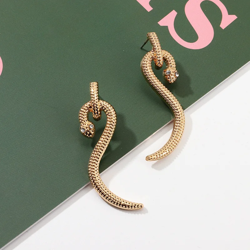 New snake-shaped earrings cold wind metal curved geometric earrings for women fashion snake earrings cool girl fashion jewelry
New snake-shaped earrings cold wind metal curved geometric earrings for women fashion snake earrings cool girl fashion jewelry