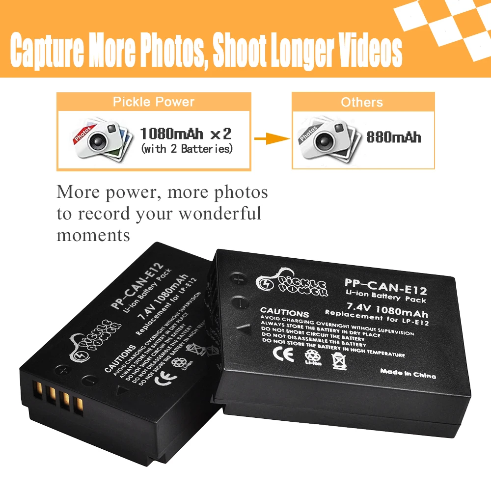 Зарядное устройство для двух литий-ионных аккумуляторов и USB-портов камер Canon EOS M