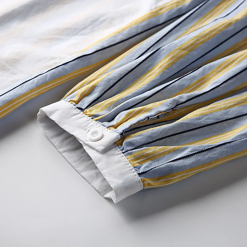 Stripe stitching shirt for women's 2021 spring and autumn collar Korean design Blouses & Shirts 100% cotton large size M L XL
Stripe stitching shirt for women's 2021 spring and autumn collar Korean design Blouses & Shirts 100% cotton large size M L XL