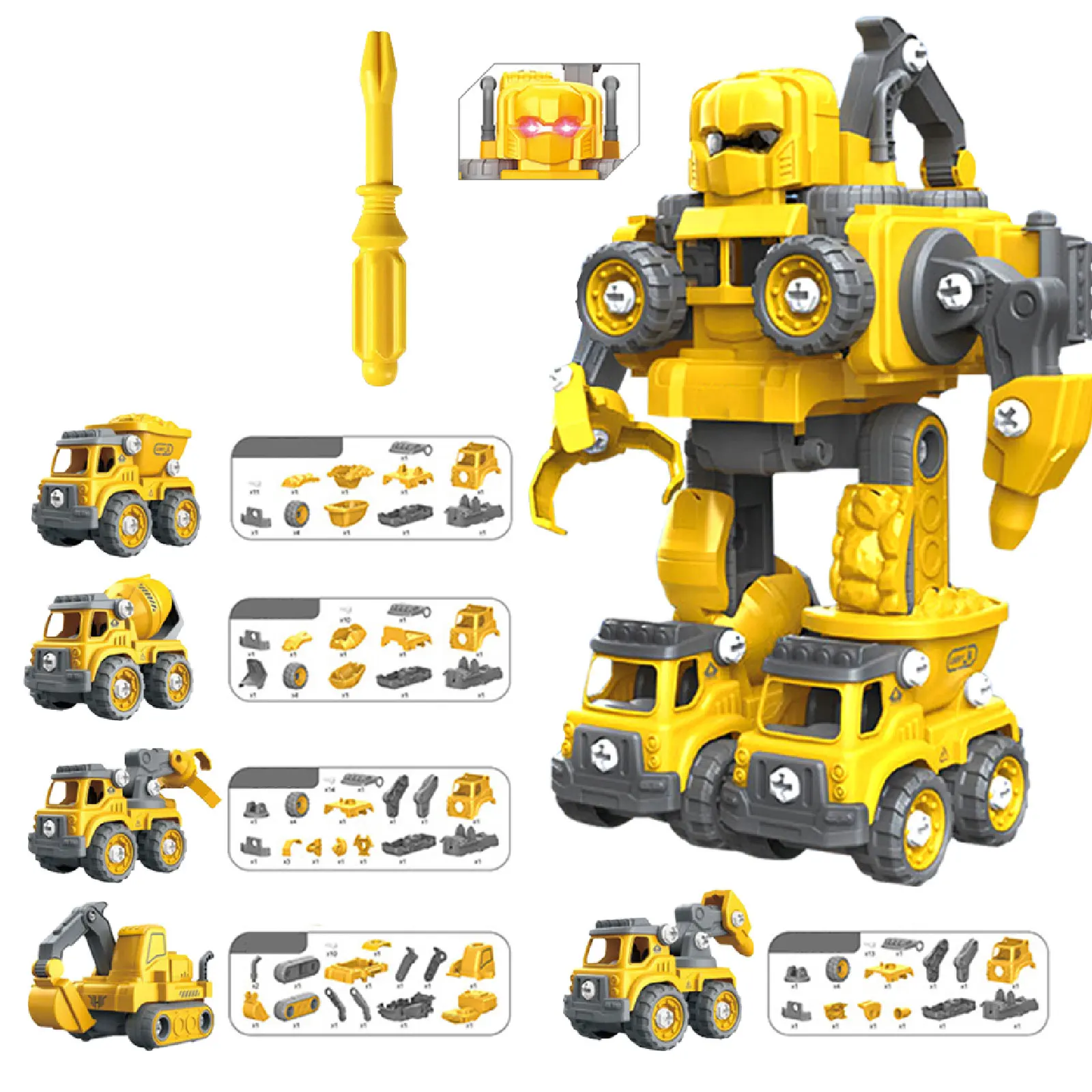 

133 шт./компл. сборная машина «сделай сам», детская игрушка, роботы-трансформеры, модель спортивного автомобиля, роботы, игрушки, инженерный г...