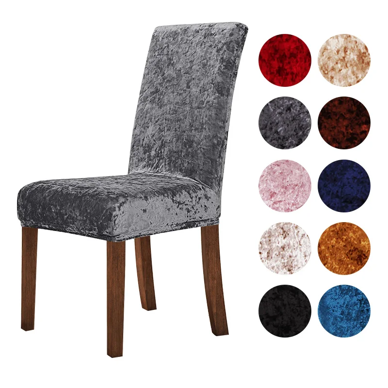 New Crushed Velvet Dining Chair Cover Spandex Elastic Chair Slipcover Dining Room Chair Case for Kitchen Wedding Banquet
New Crushed Velvet Dining Chair Cover Spandex Elastic Chair Slipcover Dining Room Chair Case for Kitchen Wedding Banquet