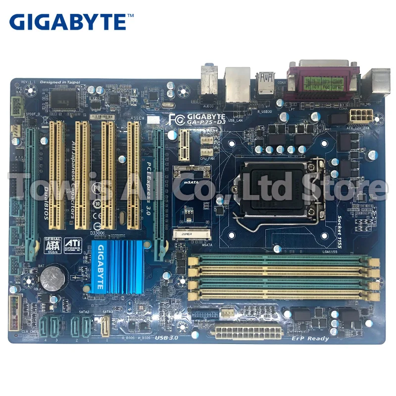 Gigabyt GA-P75-D3 original motherboard LGA 1155 DDR3 USB2.0 USB3.0 SATA3 P75-D3 32GB B75 Desktop Motherboard
Gigabyt GA-P75-D3 original motherboard LGA 1155 DDR3 USB2.0 USB3.0 SATA3 P75-D3 32GB B75 Desktop Motherboard