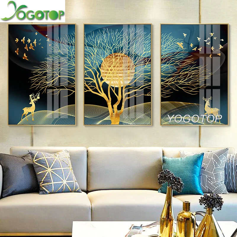 Golden Abstract Deer Tree Bird Wall Art Diy 5d Diamond Painting puzzle Square/Round mosaic Diamond Embroidery 3 piece ML1380
Golden Abstract Deer Tree Bird Wall Art Diy 5d Diamond Painting puzzle Square/Round mosaic Diamond Embroidery 3 piece ML1380