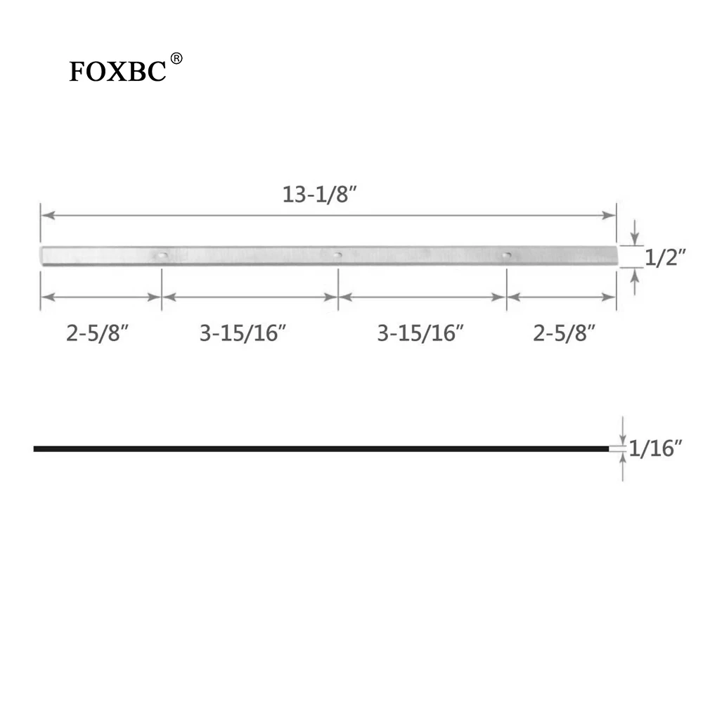 FOXBC 333x12x1.5mm HSS Planer Blade for HAFCO T-13A and other brand 13" Planer Knife Woodworking Tool - SET OF 2 
FOXBC 333x12x1.5mm HSS Planer Blade for HAFCO T-13A and other brand 13" Planer Knife Woodworking Tool - SET OF 2