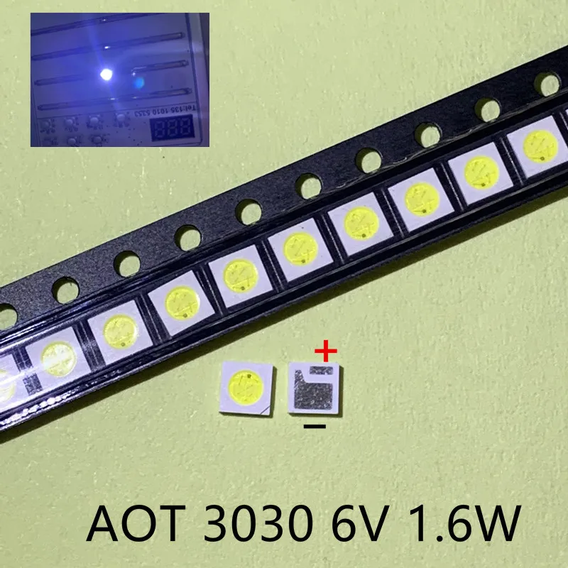 Светодиодная подсветка 3030 1 Вт 5 2 3-3 6 В в lextar JUFEI AOT холодный белый свет PT30A66 50 шт. |