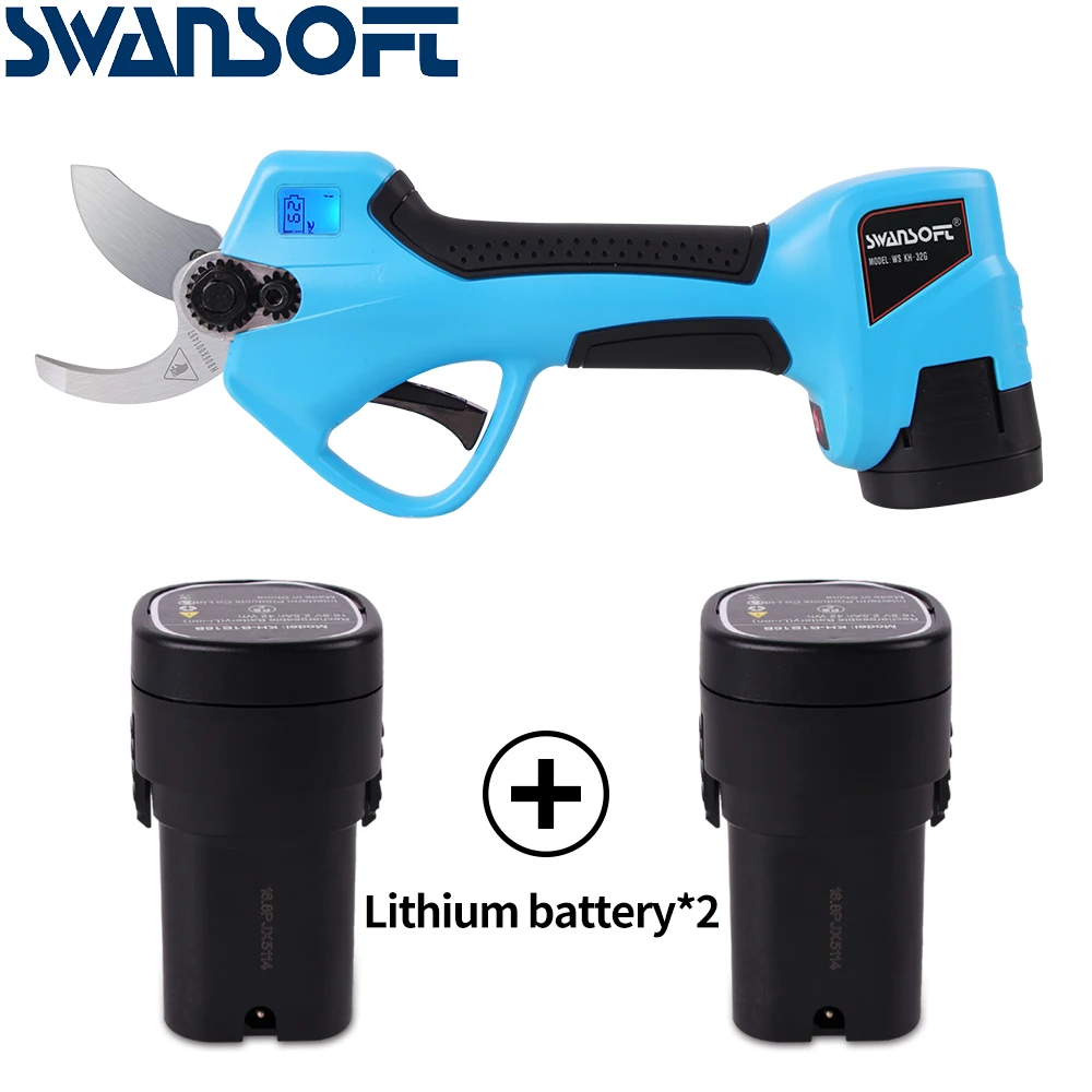 

SWANSOFT 16.8V Cordless Pruner Electric Pruning Shear Lithium-ion Battery Efficient Fruit Tree Bonsai Pruning Branches Cutter