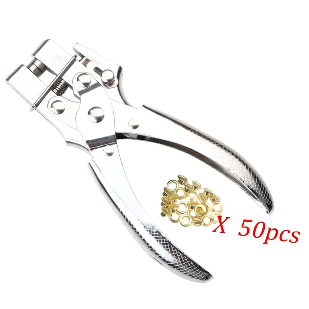 Stainless Steel Heavy Duty Eyelet Pliers Hole Punch Leather Tarpaulin Steel 50 Eyelets Non-slip Multi-function Puncher Hand Tool
Stainless Steel Heavy Duty Eyelet Pliers Hole Punch Leather Tarpaulin Steel 50 Eyelets Non-slip Multi-function Puncher Hand Tool
