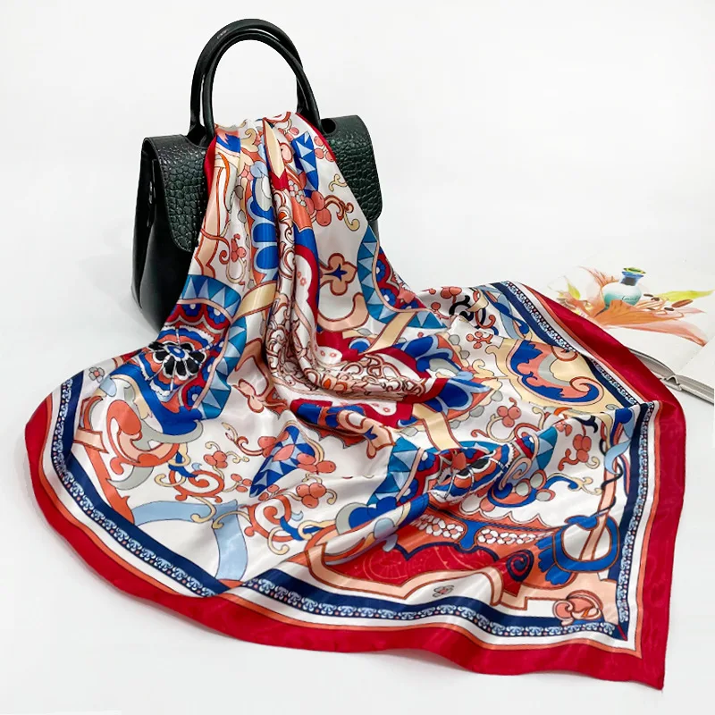 90*90cm Spring Autumn Lady Beach Silk Scarf New Style Headscarf Women Fashion Square shawl wrap Luxury foulard bandanna muffler
90*90cm Spring Autumn Lady Beach Silk Scarf New Style Headscarf Women Fashion Square shawl wrap Luxury foulard bandanna muffler