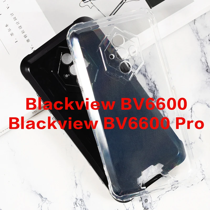 Мягкий черный чехол ТПУ для Blackview BV6600 Pro на заднюю панель Прозрачный телефона IP68