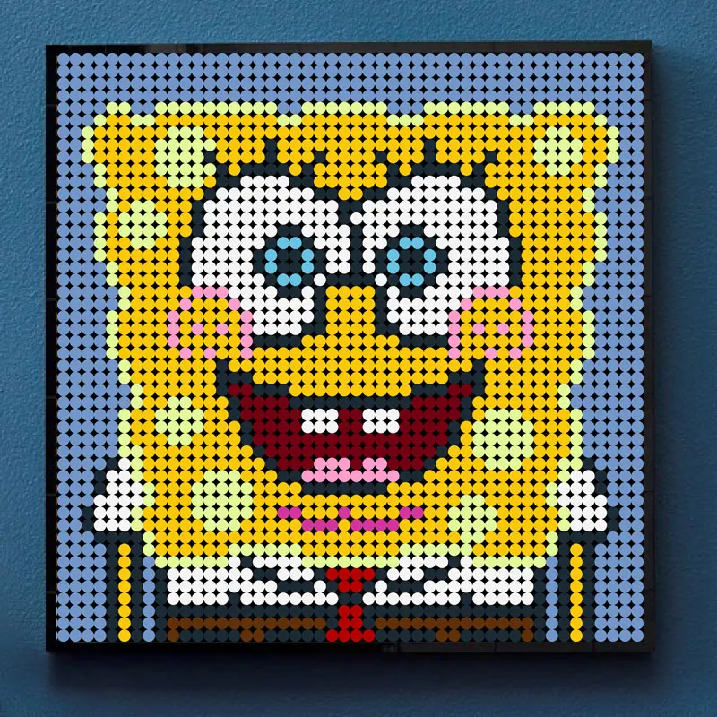 Строительные блоки SpongeBobINGLY пиксельное искусство мозаика MOC Аниме фигурки