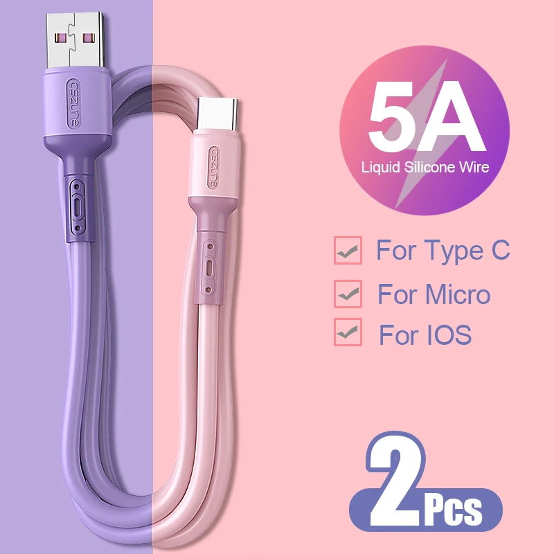 2PCS 5A USB Cable For iPhone 12 11 Pro Max iPad Fast Charging Fast Data Charging Samsung S10 Xiaomi Mi 10 Type C Silicone Cable
2PCS 5A USB Cable For iPhone 12 11 Pro Max iPad Fast Charging Fast Data Charging Samsung S10 Xiaomi Mi 10 Type C Silicone Cable