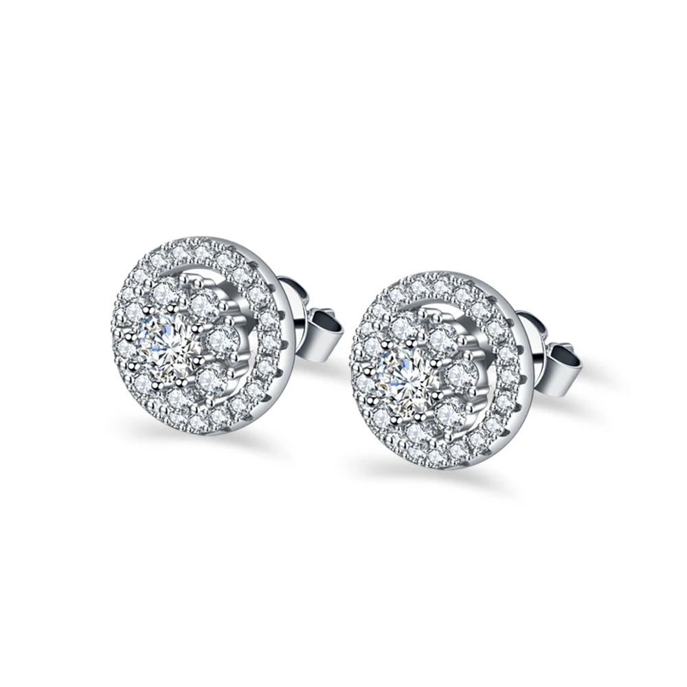 Luxury Female Crystal White Zircon Stud Earrings Simple 925 Sterling Silver Round Earrings For Women Vintage Double Earrings
Luxury Female Crystal White Zircon Stud Earrings Simple 925 Sterling Silver Round Earrings For Women Vintage Double Earrings
