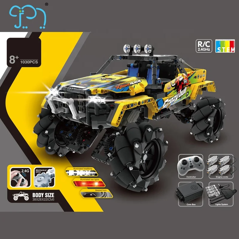 2.4G 4-way building blocks remote radio control toys rc car with light For Children
2.4G 4-way building blocks remote radio control toys rc car with light For Children