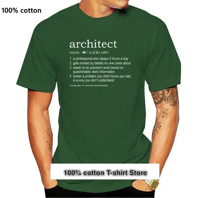Camisetas de algodón 2021 para hombres, camiseta de definición de arquitectura, camiseta divertida para ingenieros
Camisetas de algodón 2021 para hombres, camiseta de definición de arquitectura, camiseta divertida para ingenieros