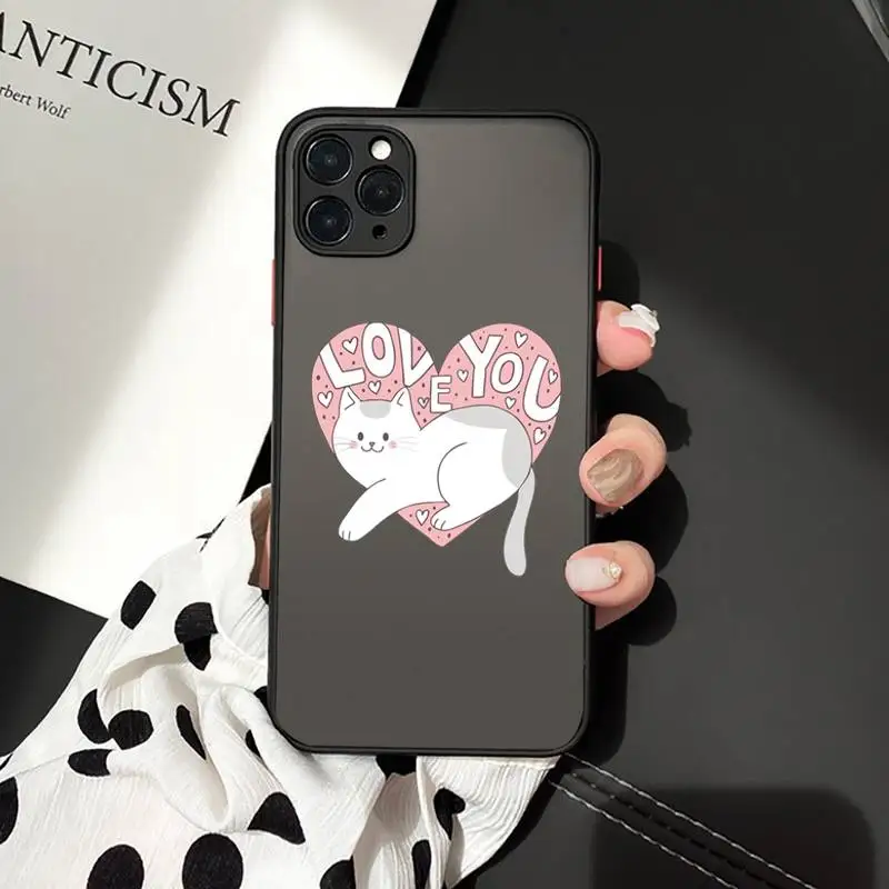 Cat lovely Creative white Cute cartoon Phone Case For iPhone 12 11 Mini Pro XR XS Max 7 8 Plus X Matte transparent cover
Cat lovely Creative white Cute cartoon Phone Case For iPhone 12 11 Mini Pro XR XS Max 7 8 Plus X Matte transparent cover