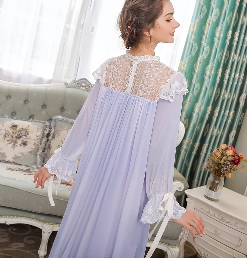 Women's Long-Sleeved Nightdress Spring Sleepshirts Sweet Princess Loose Sleepwear Plus Size Sleep Dress Solid Sexy Nightgowns
Women's Long-Sleeved Nightdress Spring Sleepshirts Sweet Princess Loose Sleepwear Plus Size Sleep Dress Solid Sexy Nightgowns
