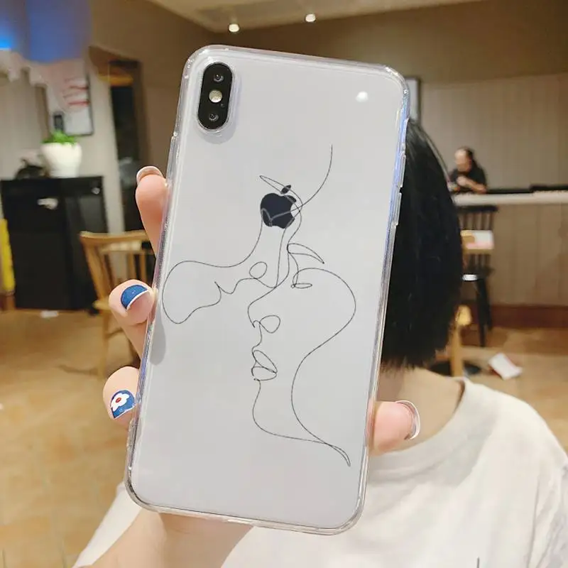 Kiss More Often Line Drawing Abstract Phone Case Transparent soft For iphone 5 6 7 8 11 12 s c se plus mini x xs xr pro max
Kiss More Often Line Drawing Abstract Phone Case Transparent soft For iphone 5 6 7 8 11 12 s c se plus mini x xs xr pro max
