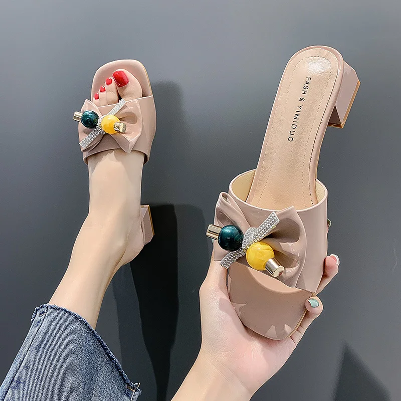 Shoes Lady Square heel Slippers Casual Slides Low Girl Block Luxury Rome Hoof Heels Fashion PU Rubber Shoes For Girls Low Ladies 
Shoes Lady Square heel Slippers Casual Slides Low Girl Block Luxury Rome Hoof Heels Fashion PU Rubber Shoes For Girls Low Ladies