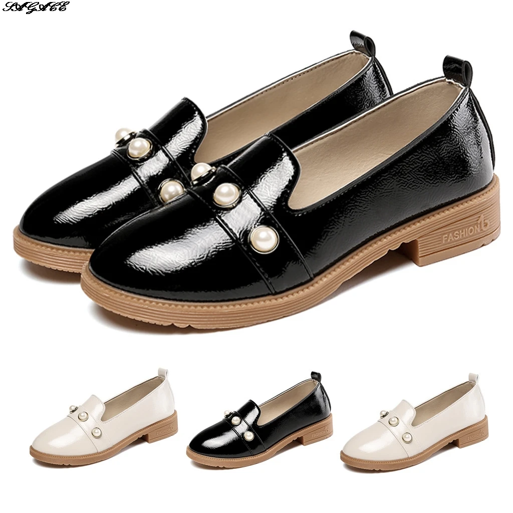 Women's British style pearl slip-on lazy shoes casual single shoes women's square high heel pearl crystal casual shoes
Women's British style pearl slip-on lazy shoes casual single shoes women's square high heel pearl crystal casual shoes