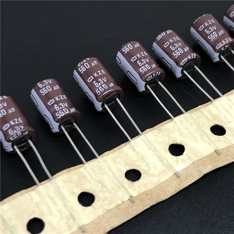 50 шт. 560 мкФ 6 3 V NIPPON KZE серии 8x11 5 мм низкое сопротивление 6.3V560uF алюминиевый
