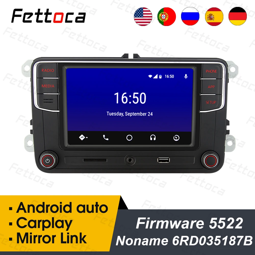 RCD330 plus Android Авто CarPlay 6 5 &quotMIB Noname автомобильное радио 187B для Golf Jetta MK5 MK6 CC Tiguan Passat B6 B7
