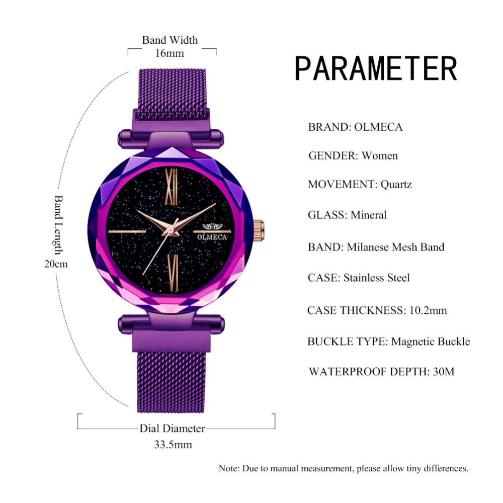 Top Brand Luxury Watches OLMECA Waterproof Wrist Watch Reloj Mujer Water Resistant Quartz Analog Women Watch Casual Purple Color
Top Brand Luxury Watches OLMECA Waterproof Wrist Watch Reloj Mujer Water Resistant Quartz Analog Women Watch Casual Purple Color