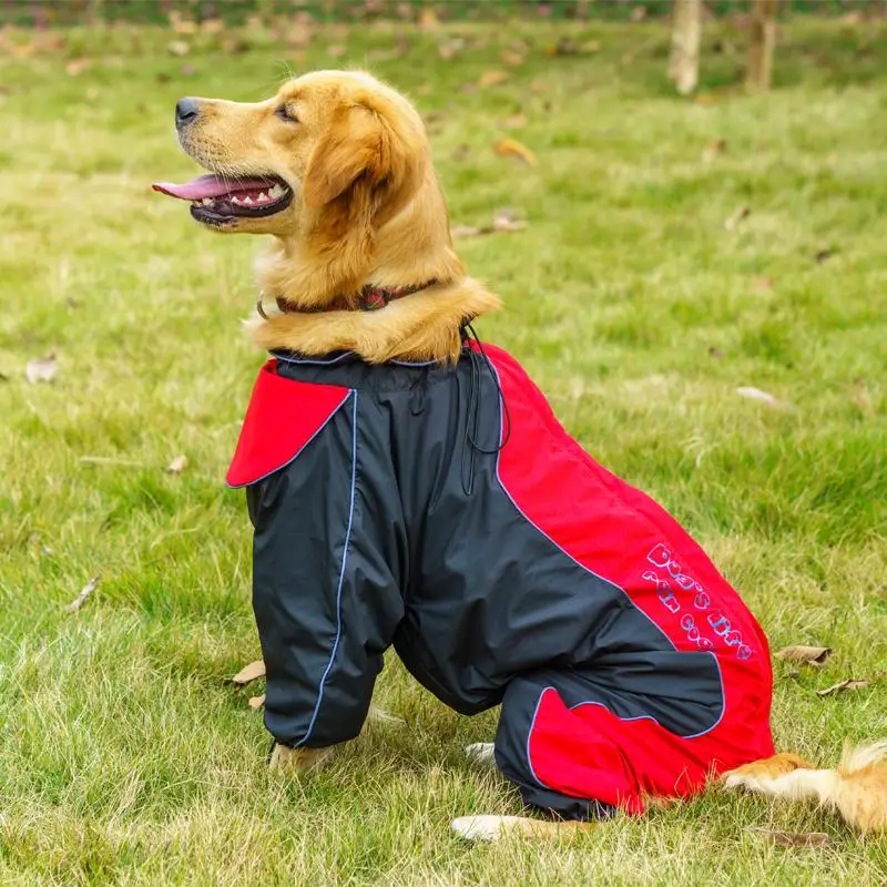 

New Pet Dog Raincoat Waterproof For Medium Large Dog Clothes Jumpsuit Outdoor Coat French Bulldog Labrador Rain Jacket Big Dogs