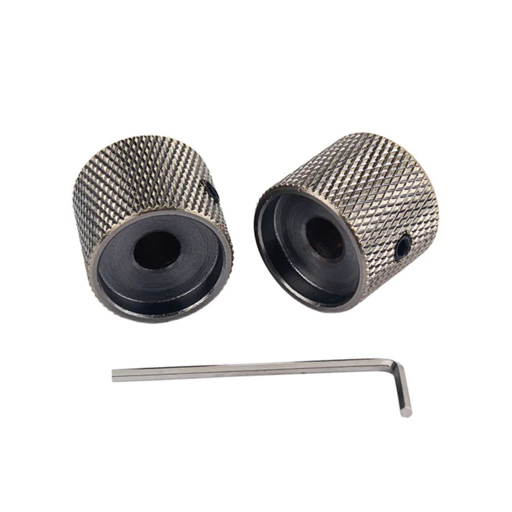 2Pcs Electric Guitar And Bass Tone And Volume Metal Electronic Control Knobs Cap
2Pcs Electric Guitar And Bass Tone And Volume Metal Electronic Control Knobs Cap